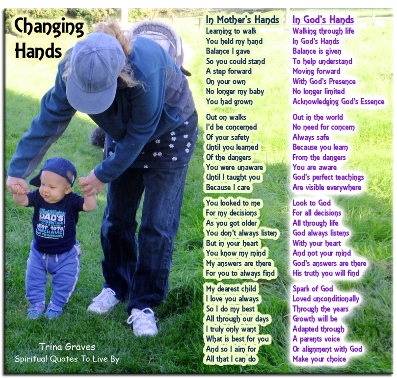 Changing Hands - Spiritual poem for older children by Trina Graves - Spiritual Quotes To Live By