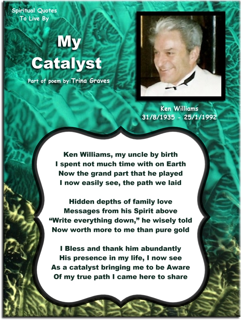 part of poem 'My Catalyst' by Trina Graves - Spiritual Quotes To Live By